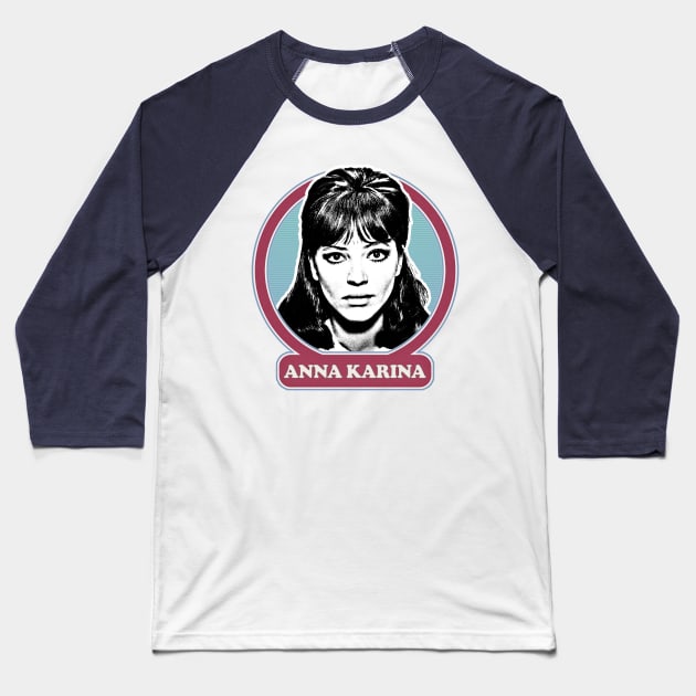 Anna Karina ∆ 60s Style Fan Design Baseball T-Shirt by DankFutura